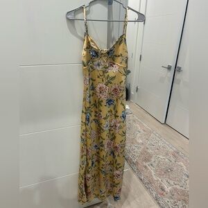Floral Yellow Maxi Dress
